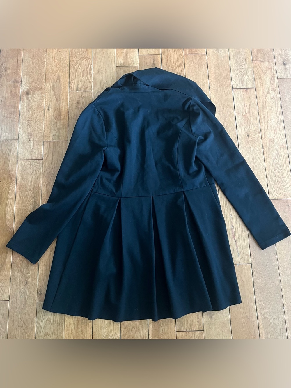 Luii Black Draped Open-Front Jacket - Size Medium - Picture 3 of 4